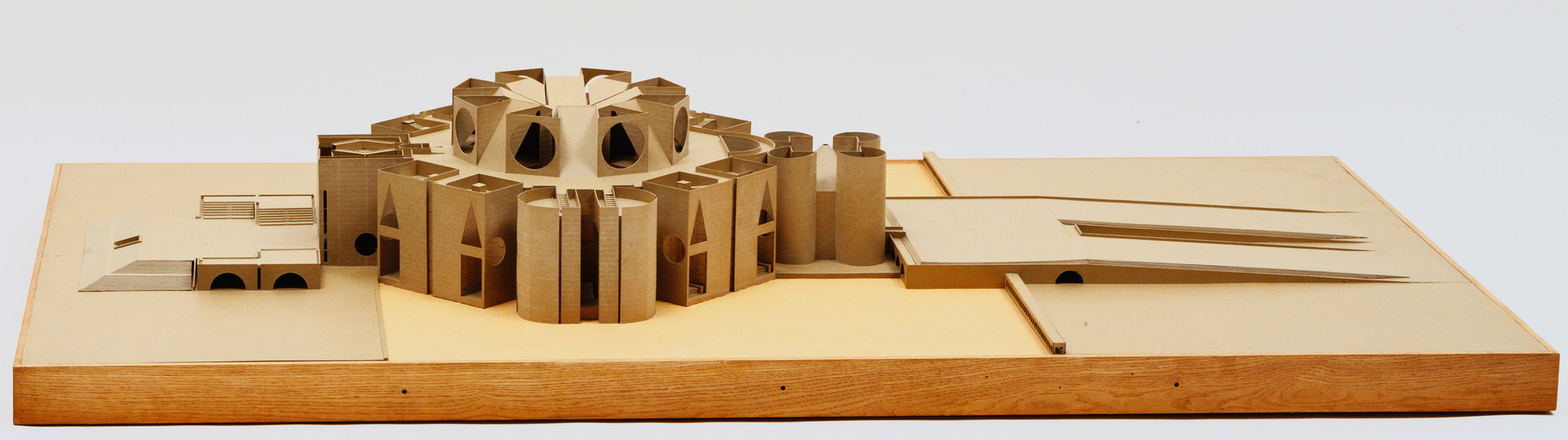 Louis I. Kahn. Sher-e-Bangla Nagar, Capital of Bangladesh, Dhaka, Bangladesh (Study for National Assembly Building). 1962–1983. Cardboard. 14½ × 89 × 49" (36.8 × 226.1 × 124.5 cm). MoMA