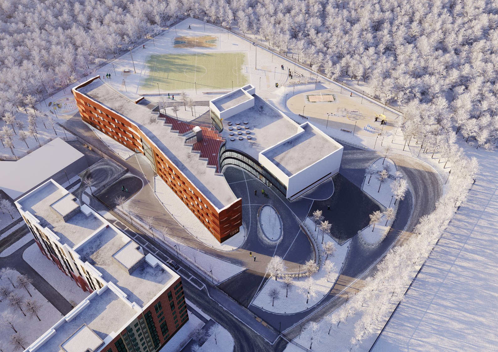 Образовательная школа на 500 мест, г.о. Подольск. © ЛАБВА ПРО