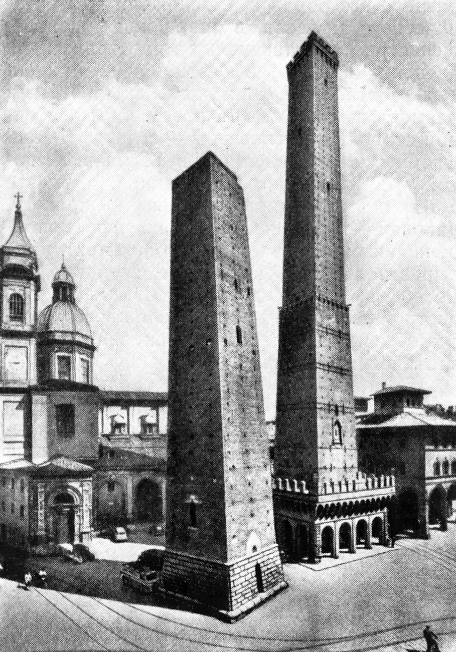 6. Болонья. Башни Гаризенда и Азинелли, XII в.