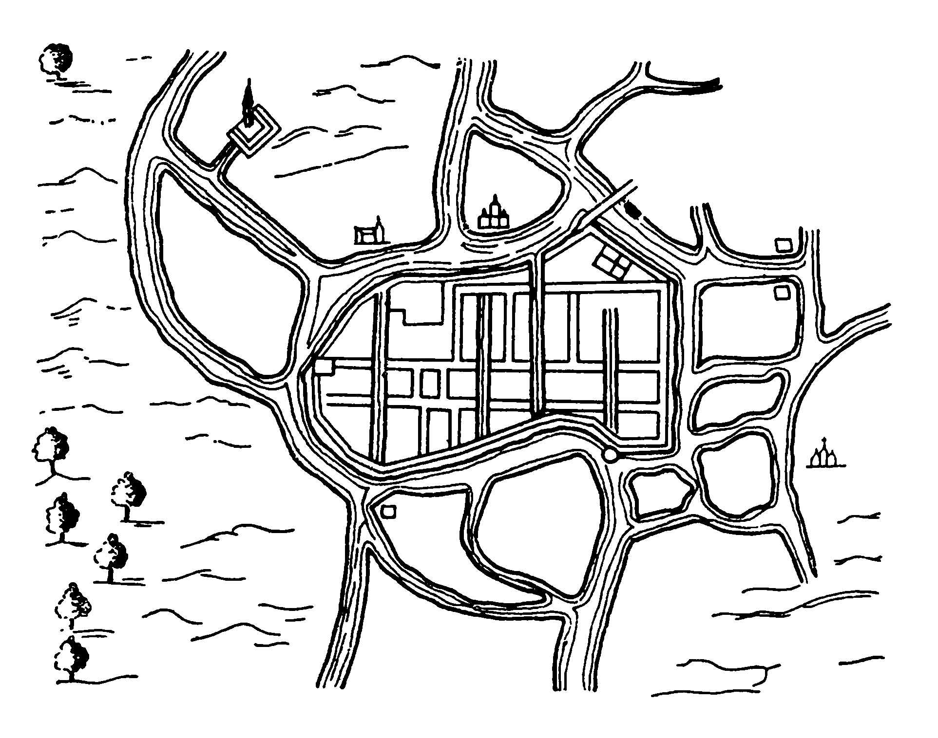 Рис. 1. Аютия. Фрагмент плана конца XVII в.
