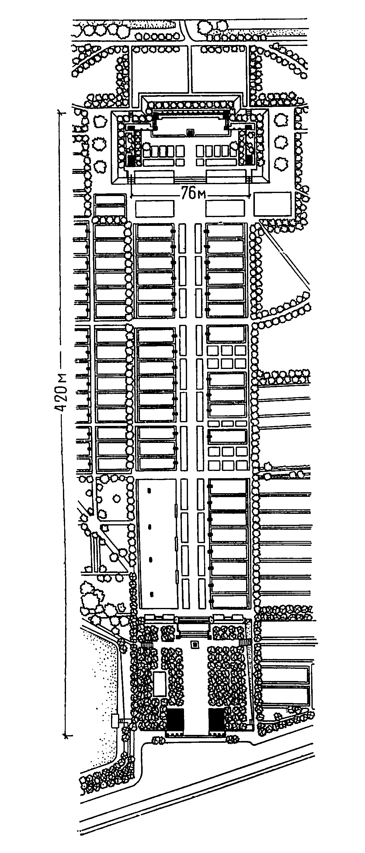 Ленинград. Мемориальный комплекс на Пискаревском кладбище. 1960 г. Архитекторы А. Васильев, Е. Левинсон, скульпторы В. Исаева, Р. Таурит, Б. Каплянский, А. Малахин, М. Вайман, М. Харламова