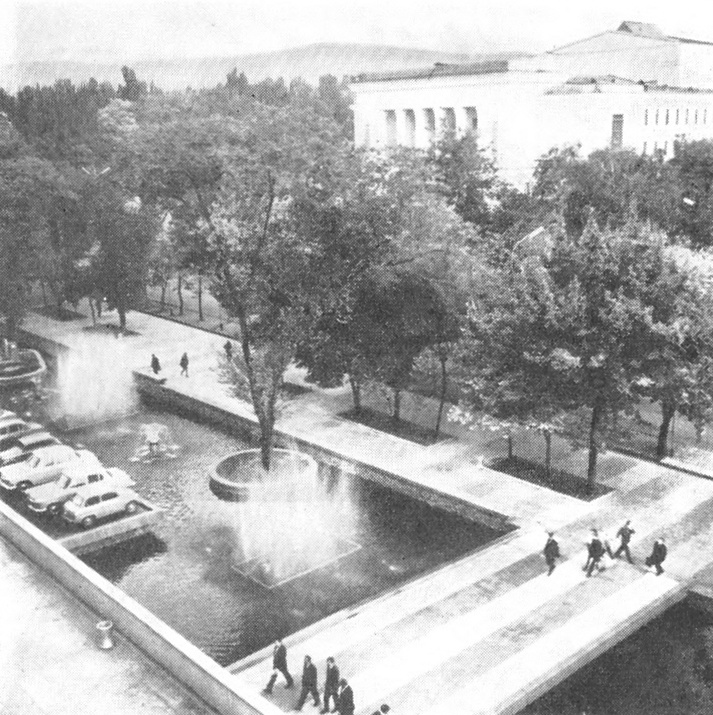 45. Алма-Ата. Площадь перед театром. Схема генплана
