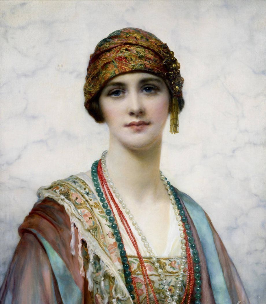 William Clarke Wontner. The Turban. 1920. Oil on canvas