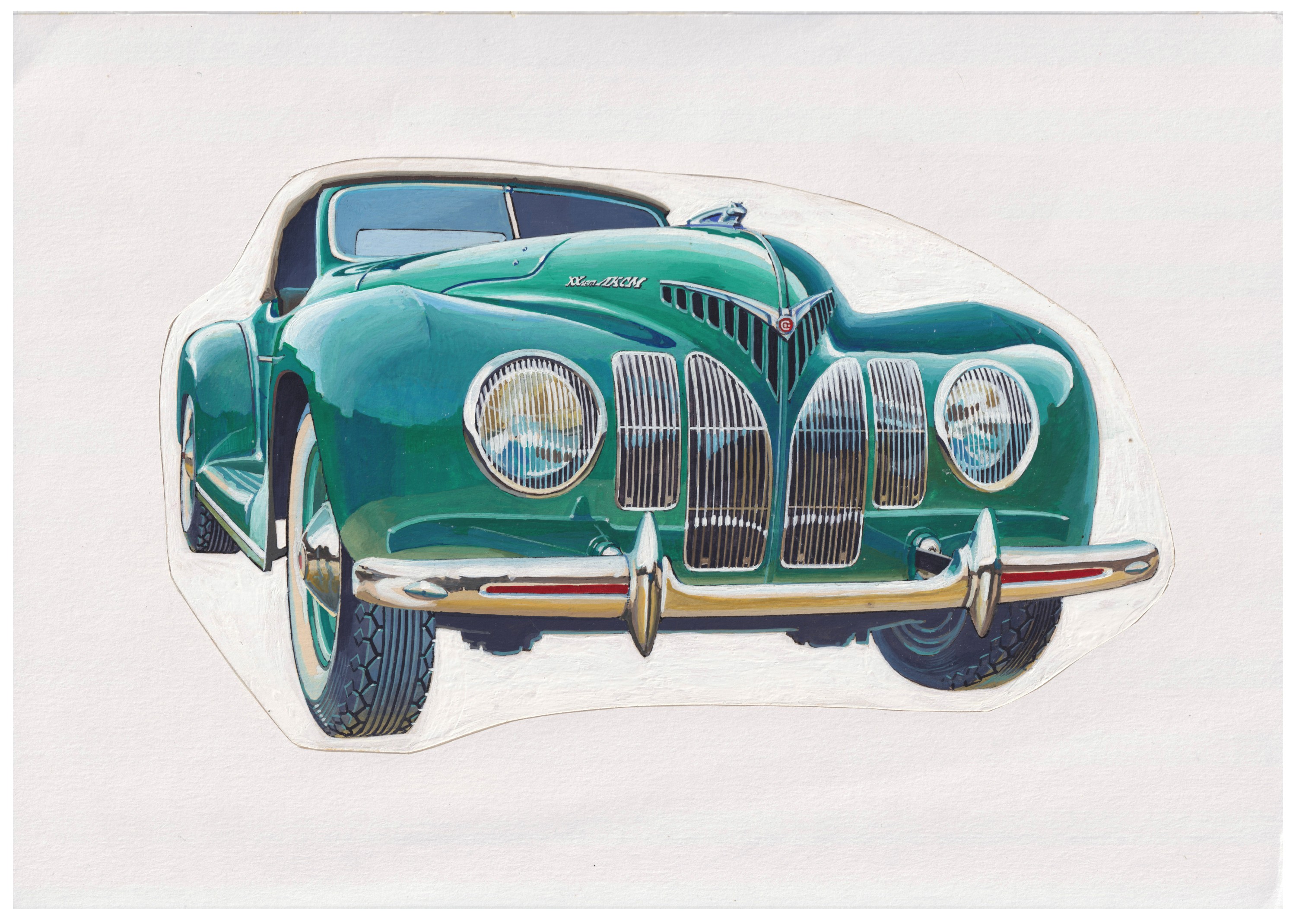 Рисунок А. Н. Захарова. ЗиС-101Спорт. Спорткар, один из самых красивых автомобилей СССР. Лот 34