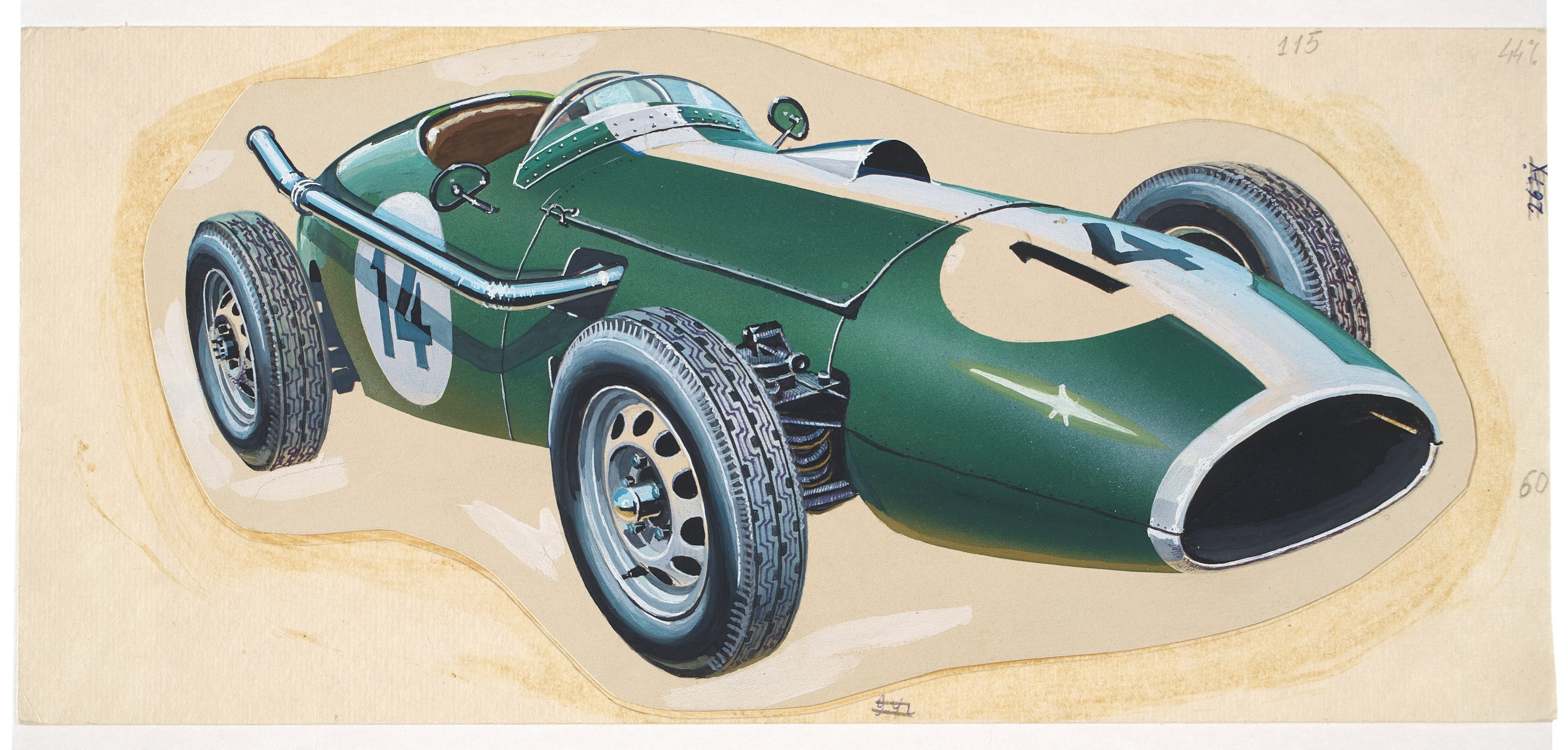 Рисунок А. Н. Захарова. ГА-22. Первый победитель «Формулы-1» СССР. Лот 52