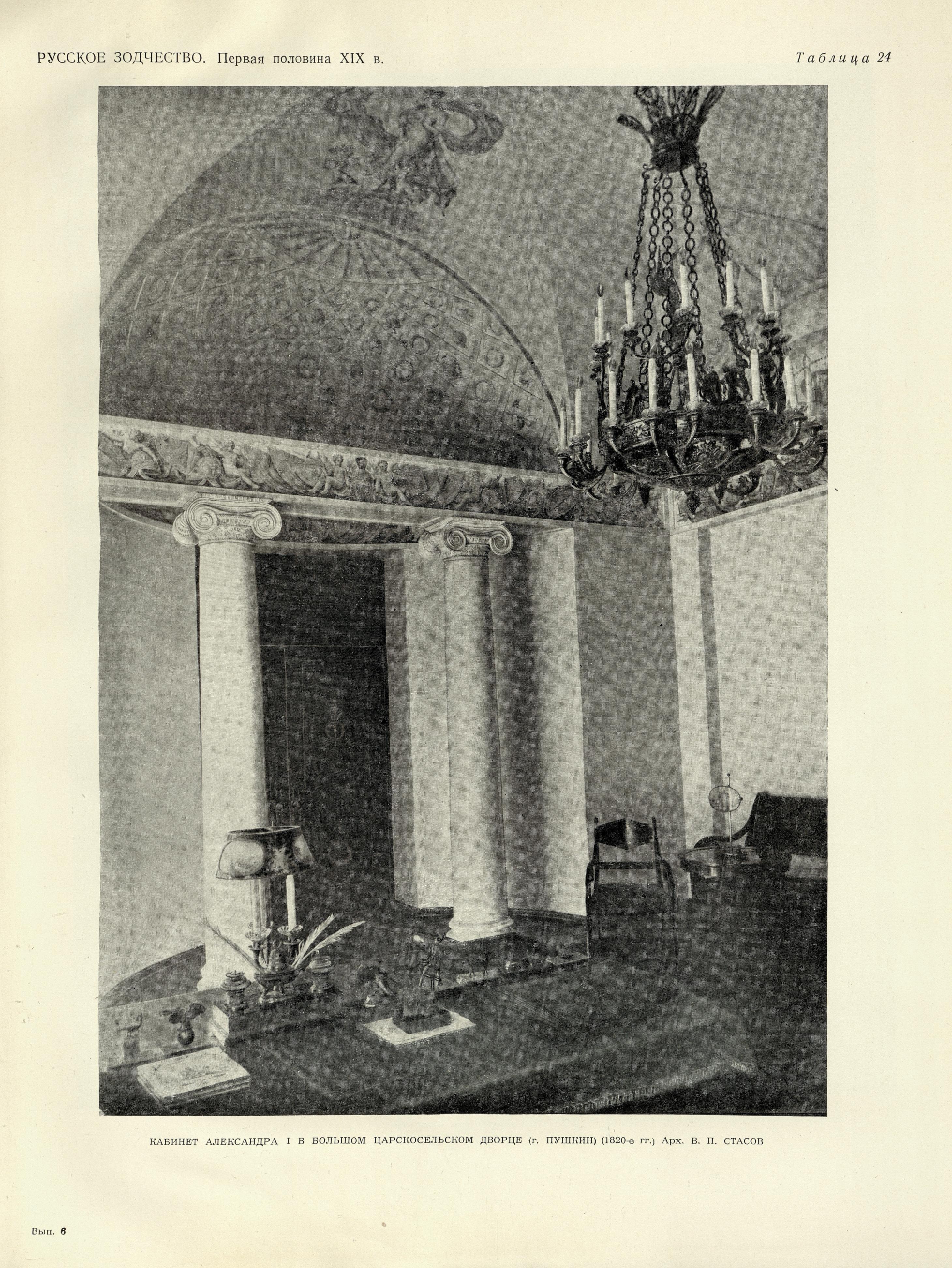 Русское зодчество : Выпуск 6. Памятники архитектуры первой половины XIX века : Чертежи и фотографии. — Москва : Государственное издательство литературы по строительству и архитектуре, 1953