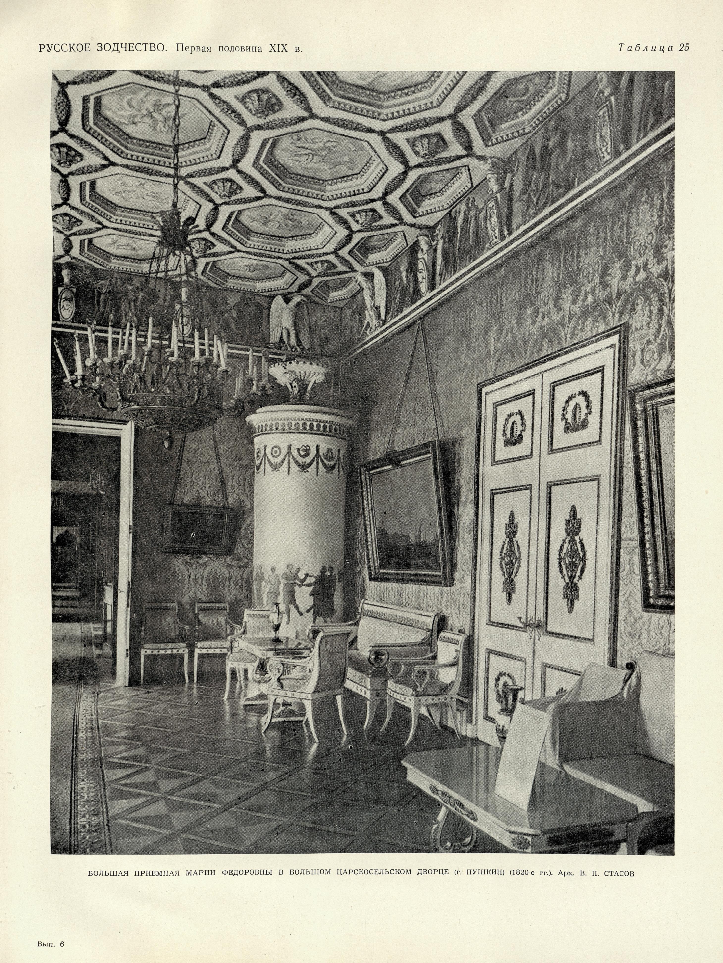 Русское зодчество : Выпуск 6. Памятники архитектуры первой половины XIX века : Чертежи и фотографии. — Москва : Государственное издательство литературы по строительству и архитектуре, 1953