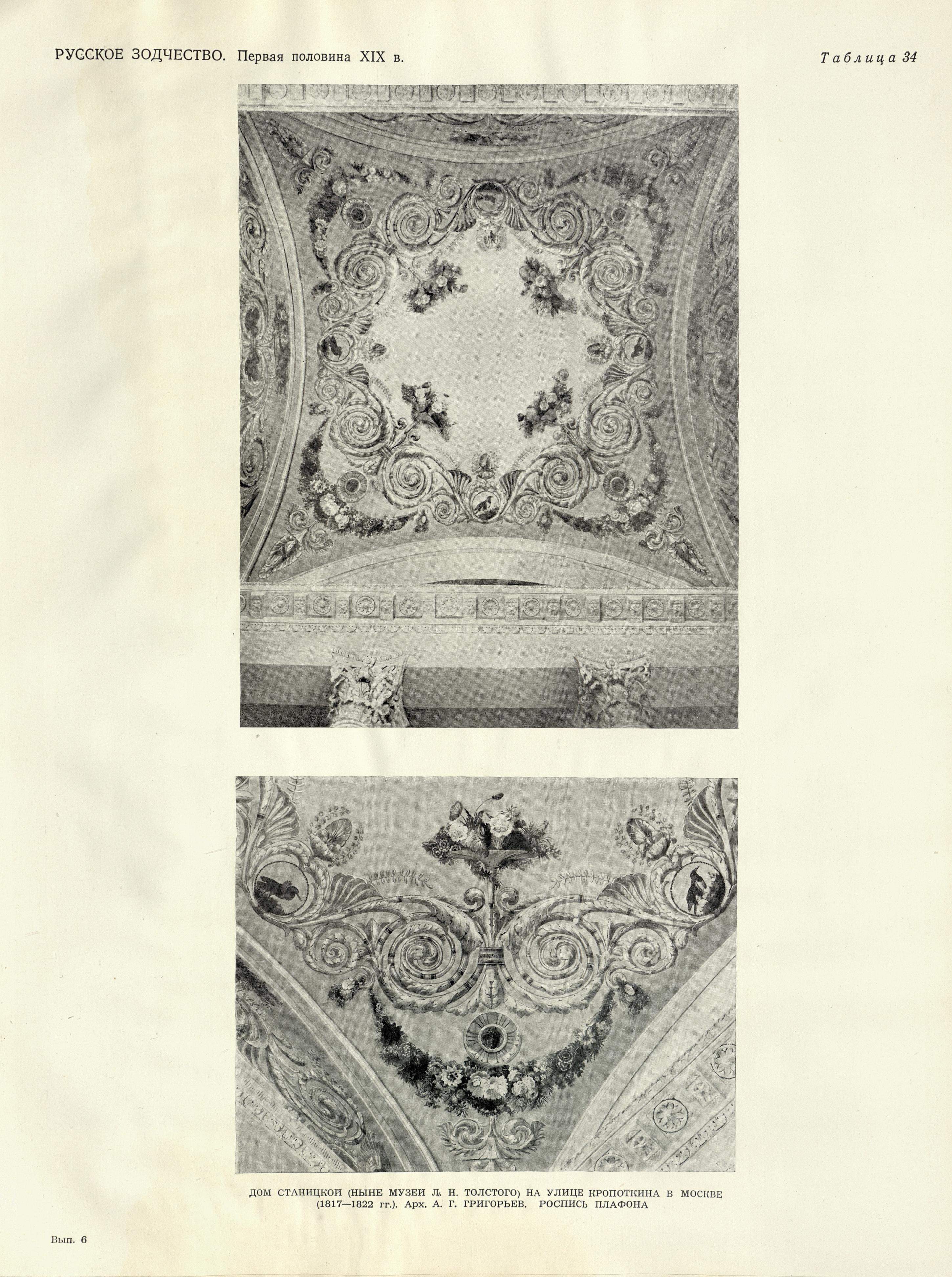 Русское зодчество : Выпуск 6. Памятники архитектуры первой половины XIX века : Чертежи и фотографии. — Москва : Государственное издательство литературы по строительству и архитектуре, 1953