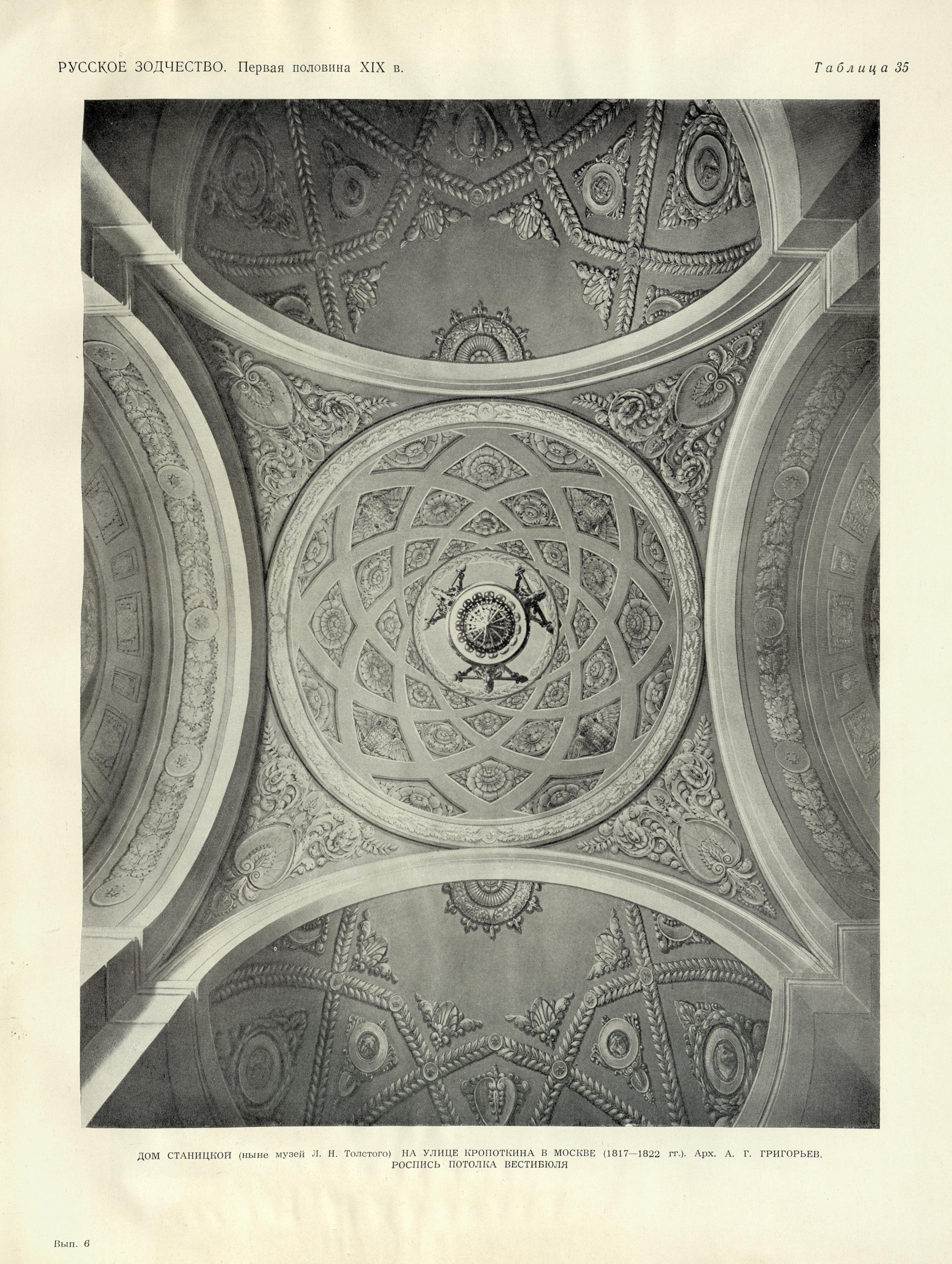 Русское зодчество : Выпуск 6. Памятники архитектуры первой половины XIX века : Чертежи и фотографии. — Москва : Государственное издательство литературы по строительству и архитектуре, 1953