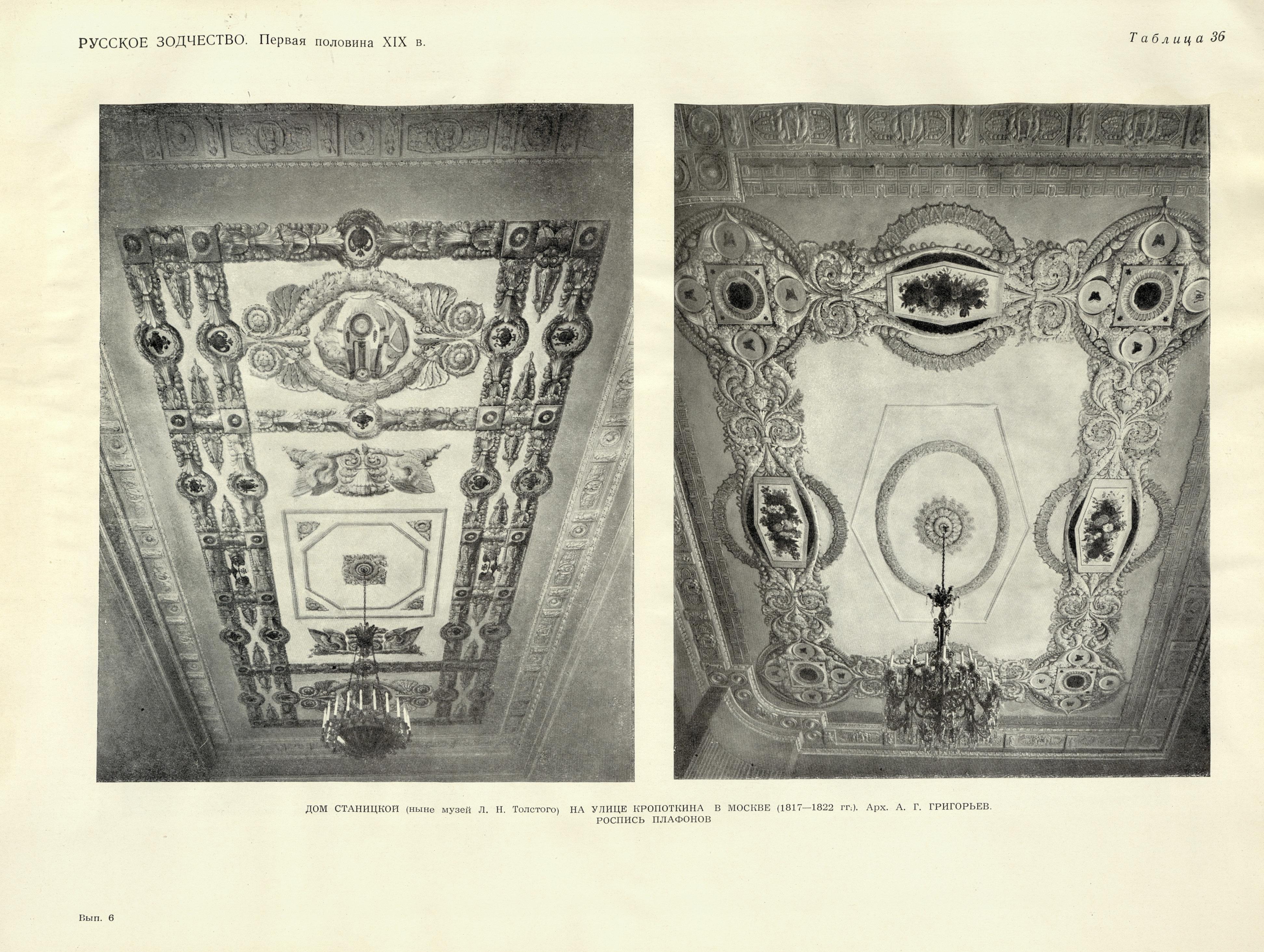 Русское зодчество : Выпуск 6. Памятники архитектуры первой половины XIX века : Чертежи и фотографии. — Москва : Государственное издательство литературы по строительству и архитектуре, 1953