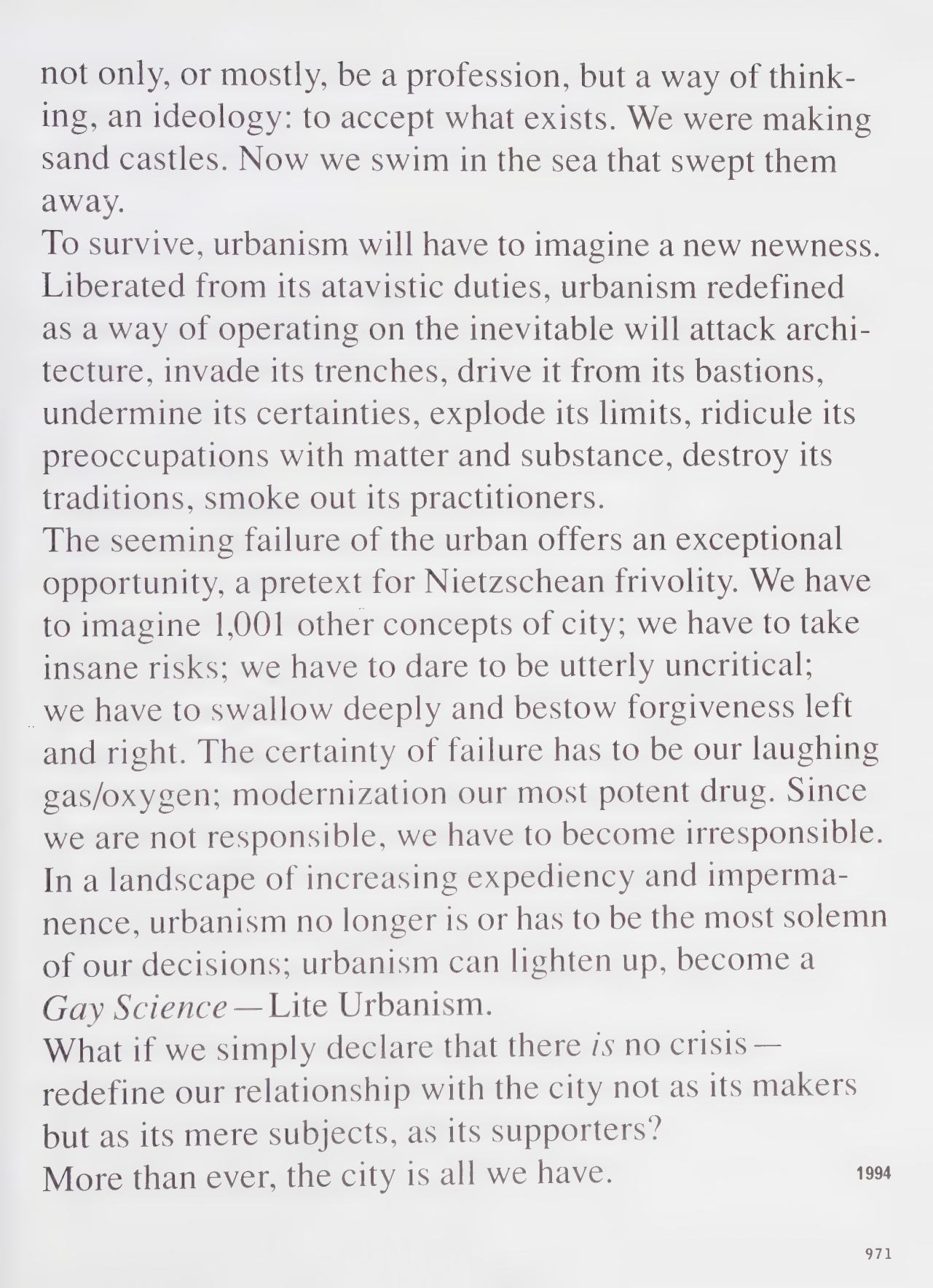 Rem Koolhaas. What Ever Happened to Urbanism?
