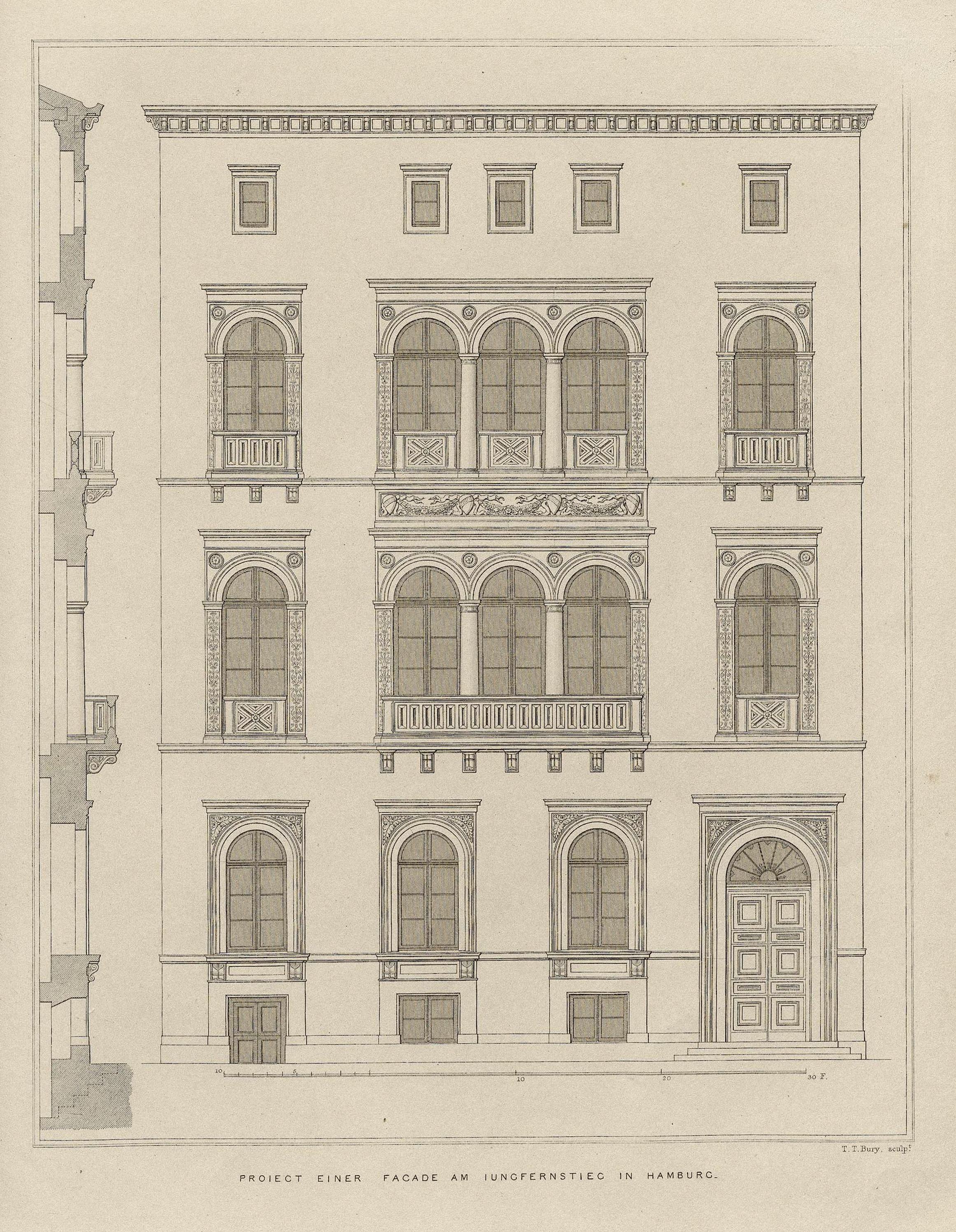 Architectura Domestica / von A. de Chateauneuf. — London : Ackermann & Co. ; Paris : Brockhaus & Avenarius ; Hamburg : I. A. Meissner, 1839