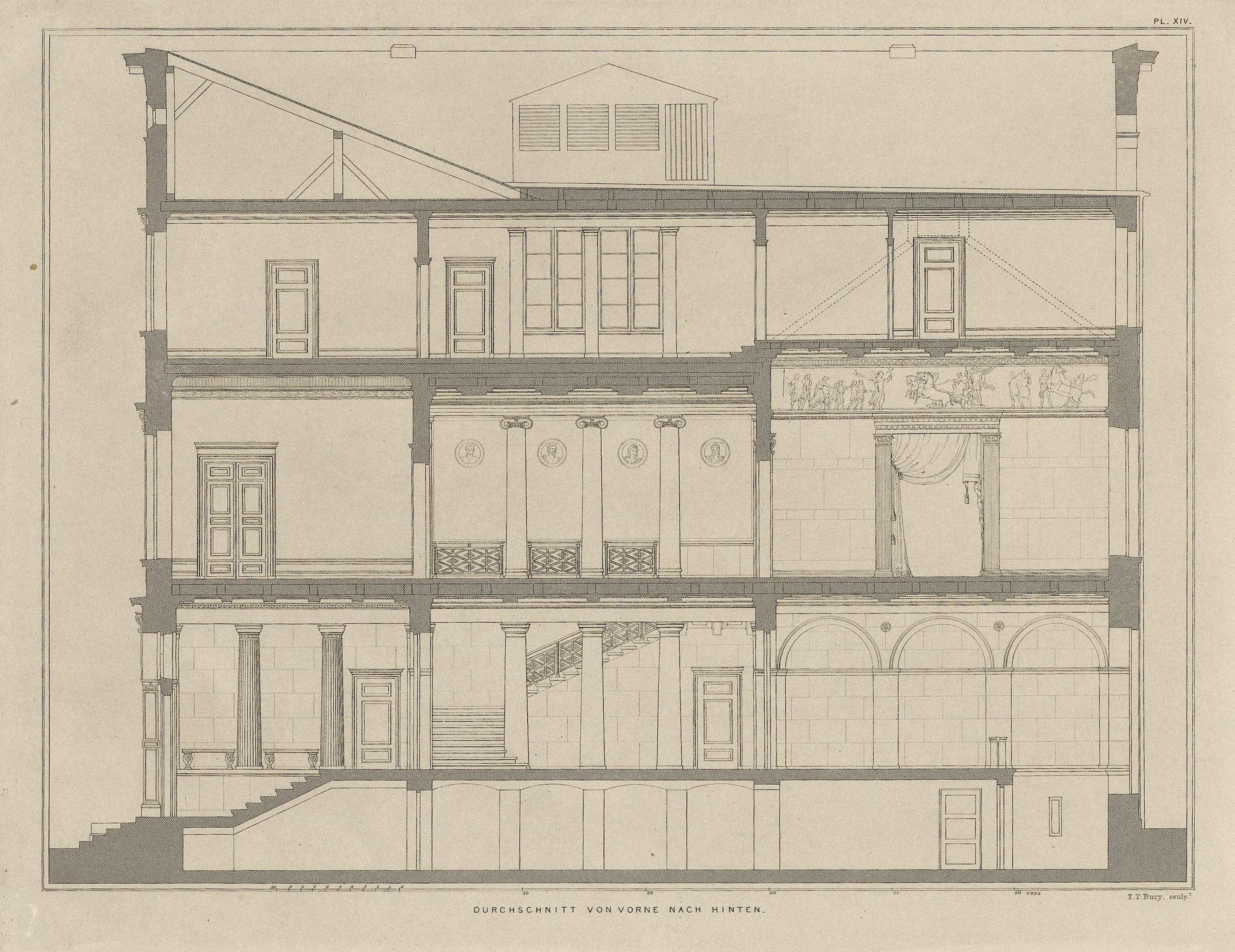 Architectura Domestica / von A. de Chateauneuf. — London : Ackermann & Co. ; Paris : Brockhaus & Avenarius ; Hamburg : I. A. Meissner, 1839