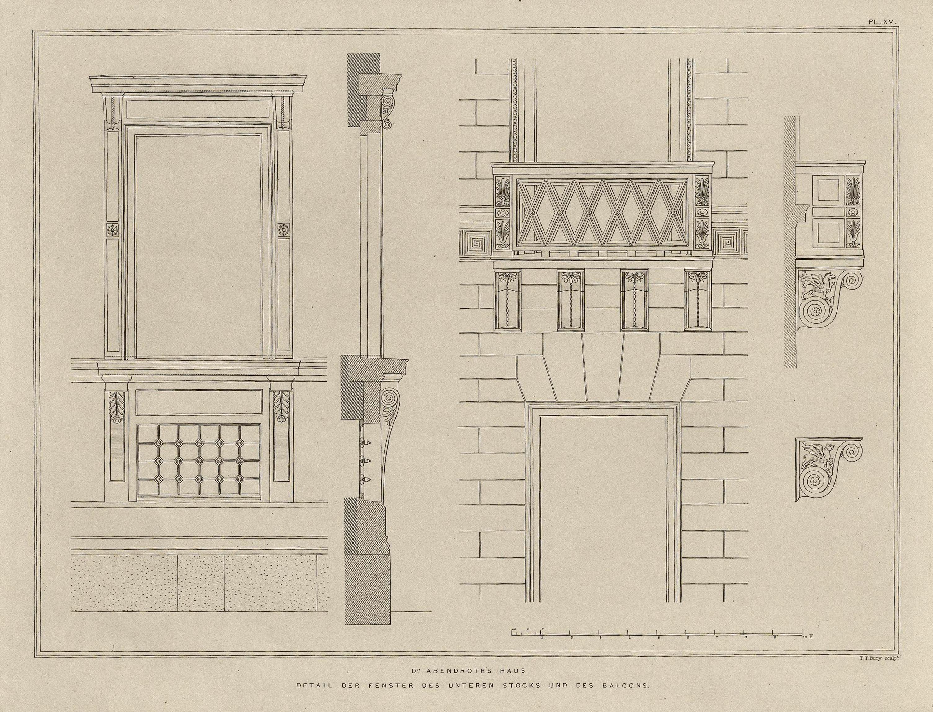 Architectura Domestica / von A. de Chateauneuf. — London : Ackermann & Co. ; Paris : Brockhaus & Avenarius ; Hamburg : I. A. Meissner, 1839
