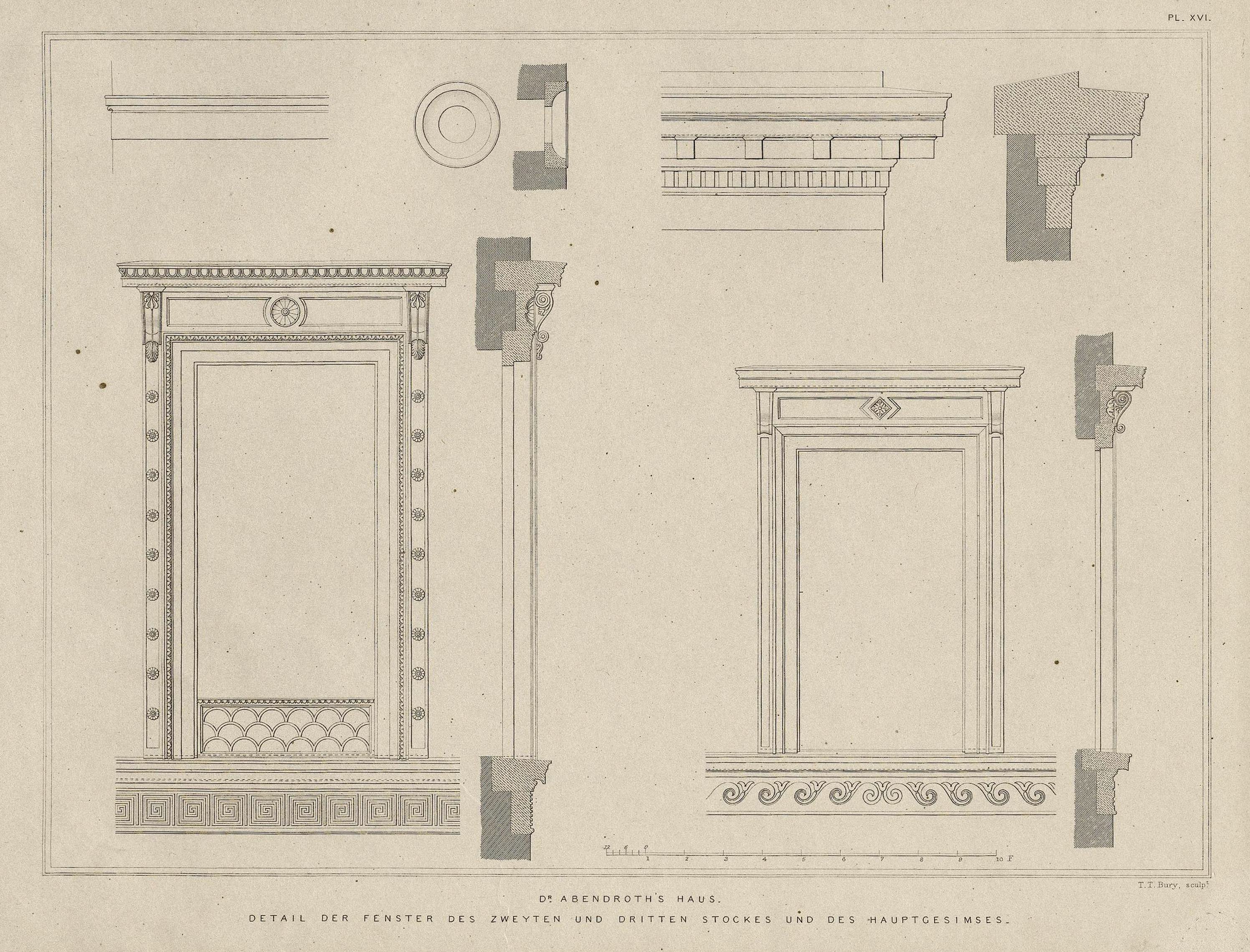 Architectura Domestica / von A. de Chateauneuf. — London : Ackermann & Co. ; Paris : Brockhaus & Avenarius ; Hamburg : I. A. Meissner, 1839