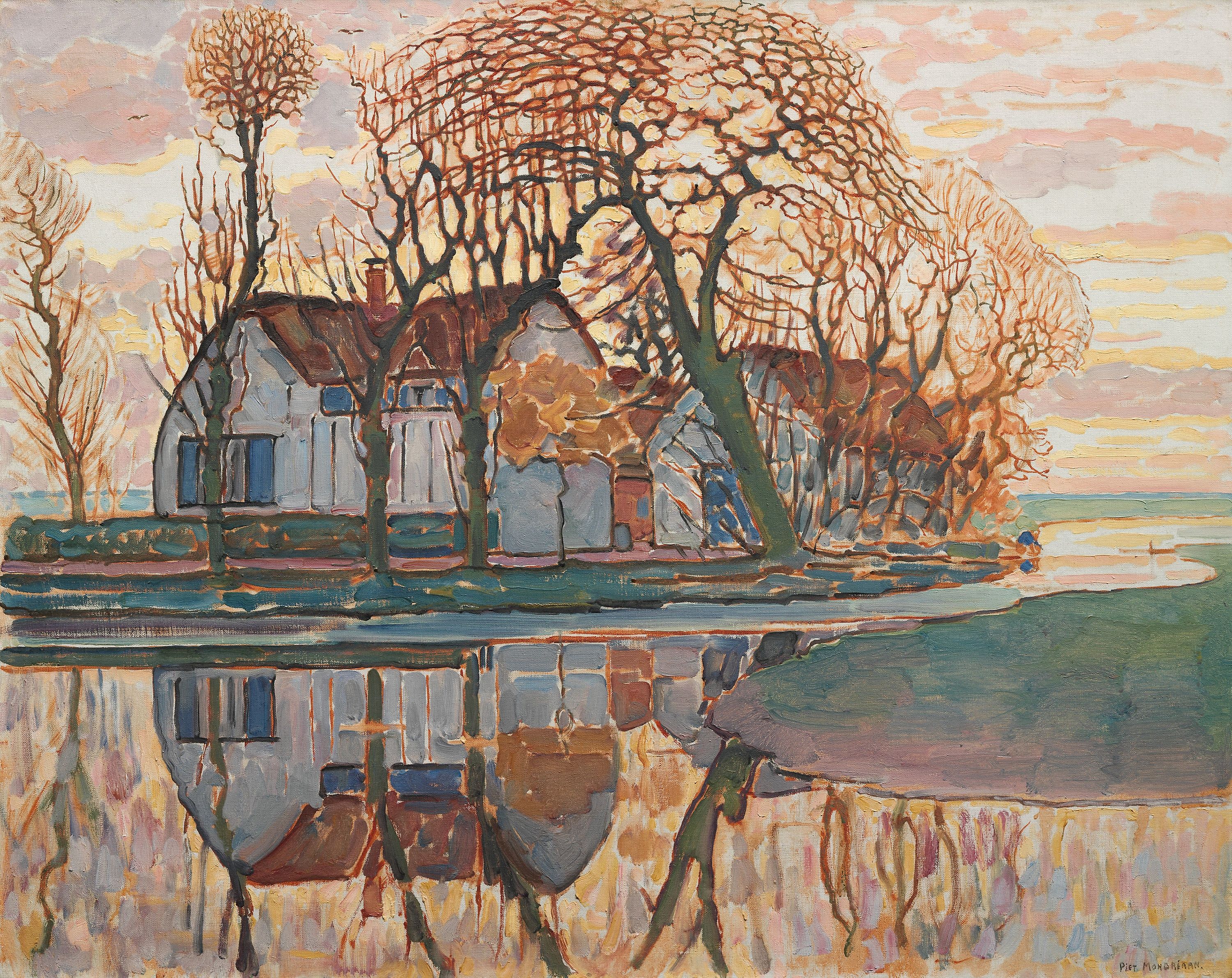 Piet Mondrian. Farm near Duivendrecht. 1916.  CC0 Public Domain Designation