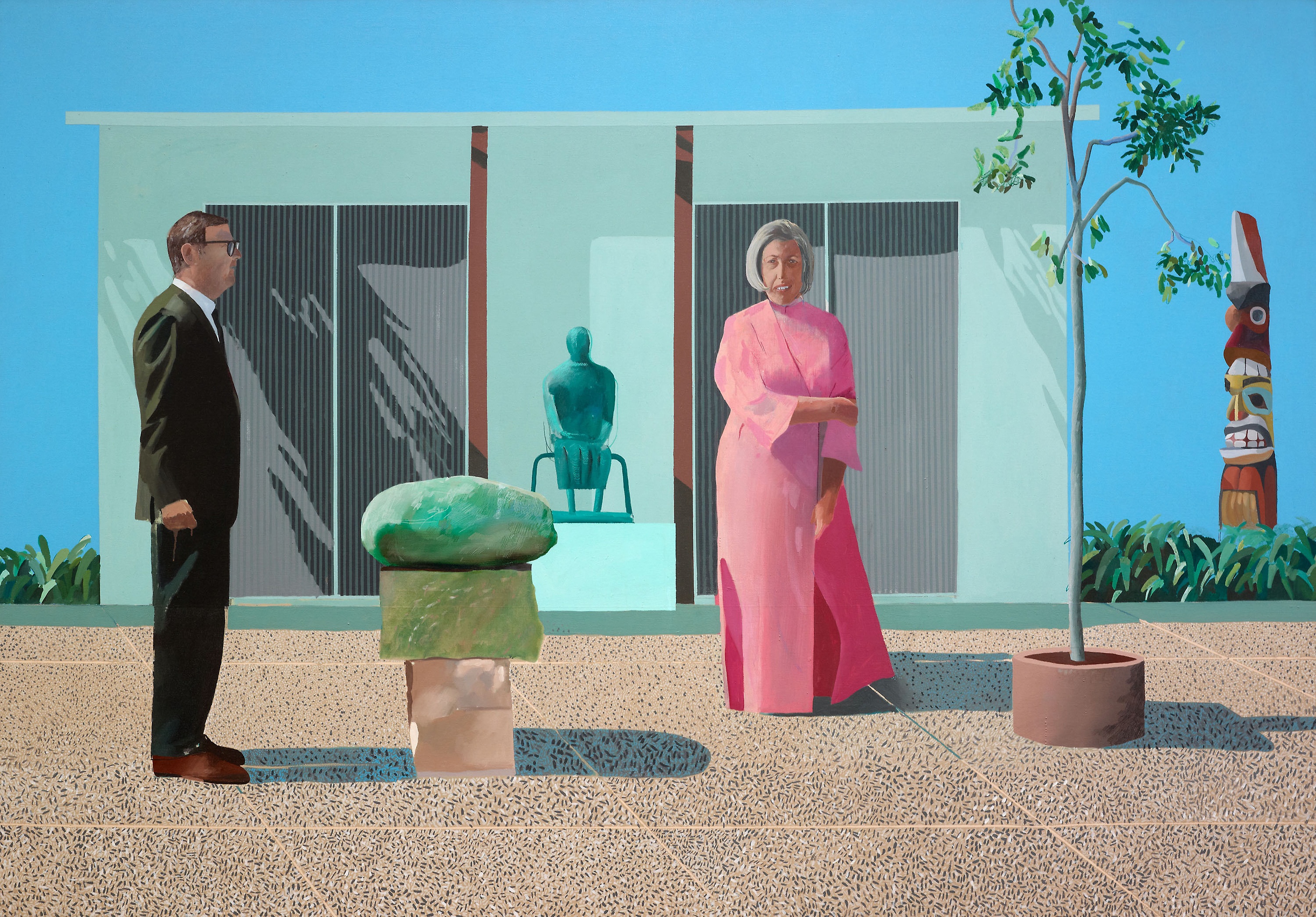 David Hockney. American Collectors (Fred and Marcia Weisman). 1968