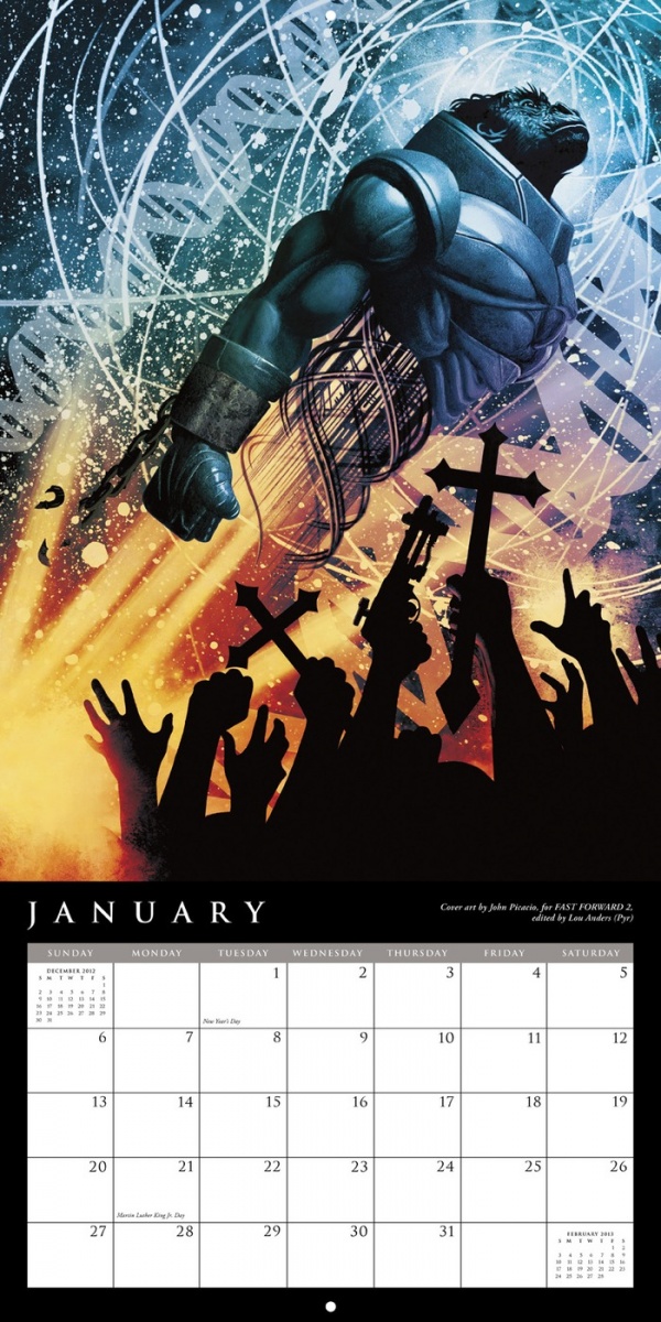 Кикстартер Джон Пикасио арт-календарь на 2013 январь