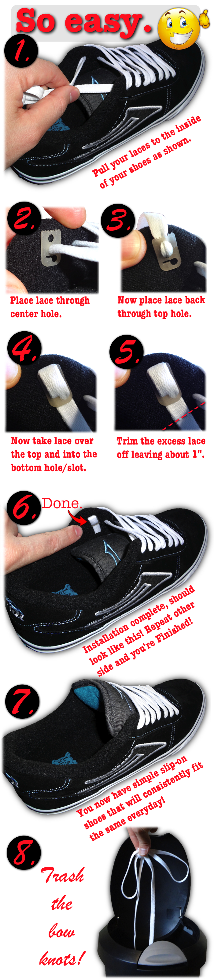 инструкция по установке якорей для шнурков