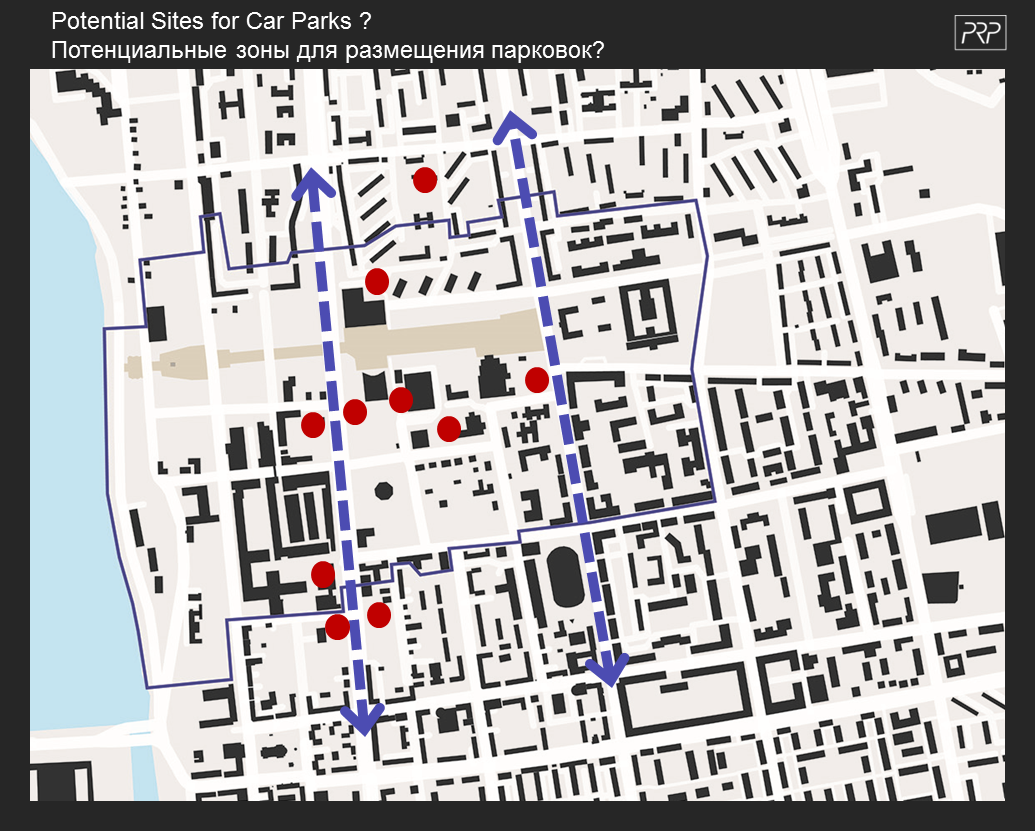 Ижевск. Потенциальные зоны многоэтажных парковок