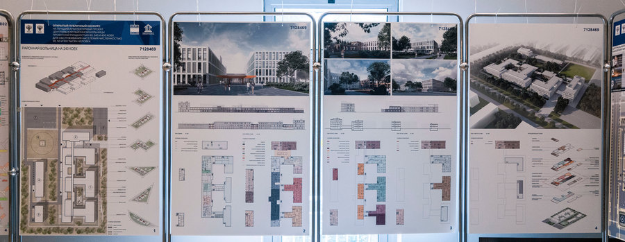 Проект центральной районной больницы проектной мощностью на 240 коек. ООО «Гинзбург и Архитекторы», г. Москва