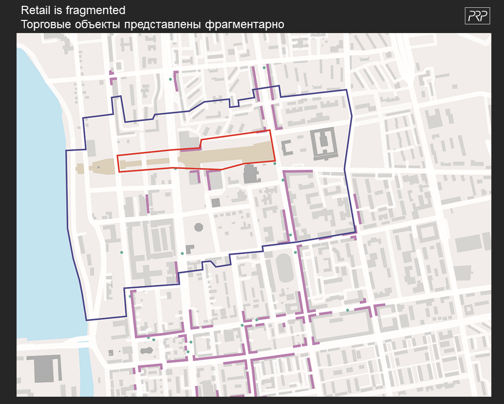 Ижевск. Торговые объекты представлены фрагментарно