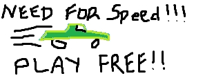 Рисованный баннер Need for Speed free online racing game