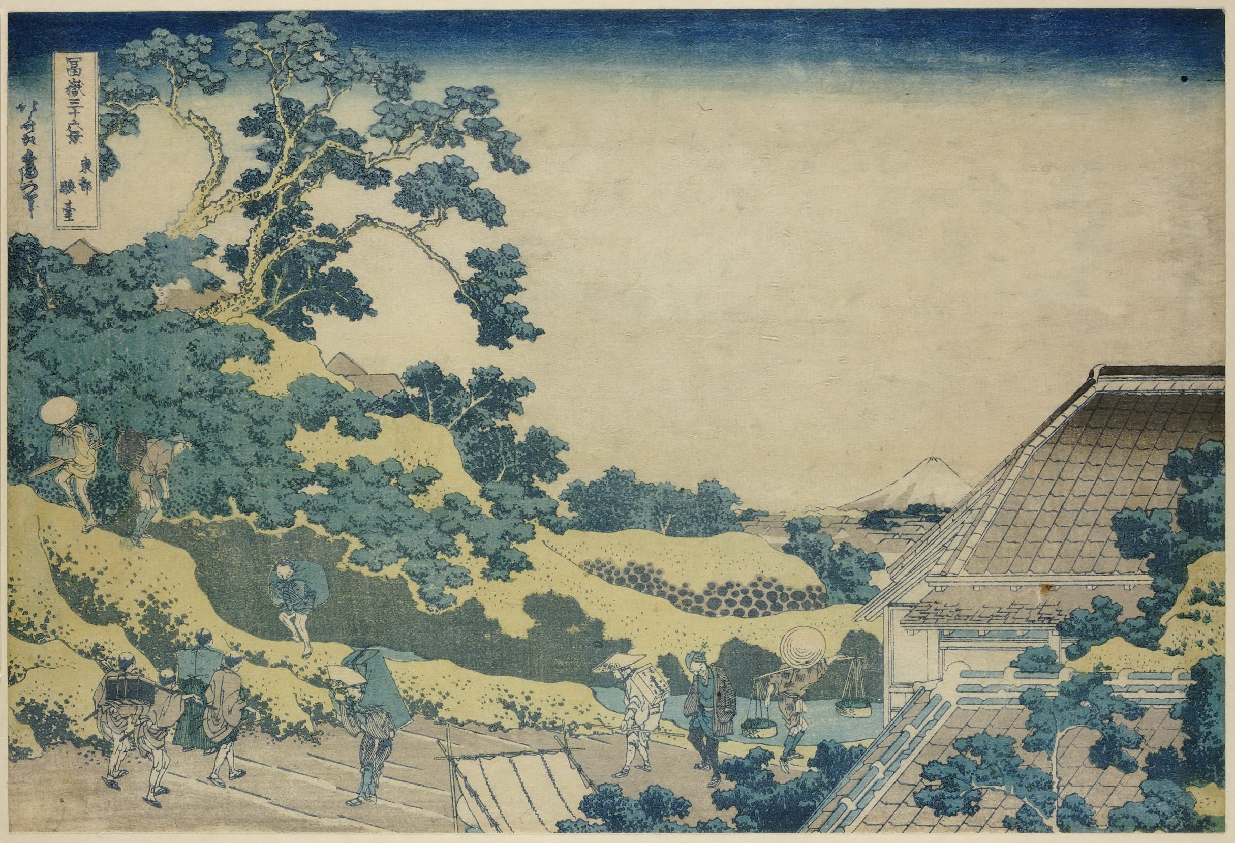 Katsushika Hokusai. Surugadai in Edo, from the series Thirty-six Views of Mount Fuji