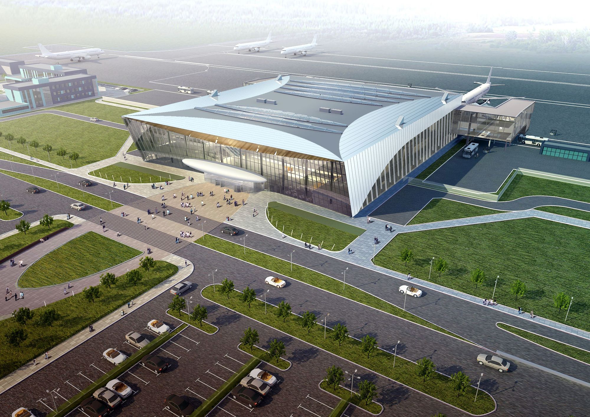 Проект аэропорта Гагарин в Саратове. Архитектурное бюро Асадова