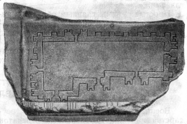 15. План дворца, изображенный на статуе Гудеа, середина III тысячелетия до н. э.
