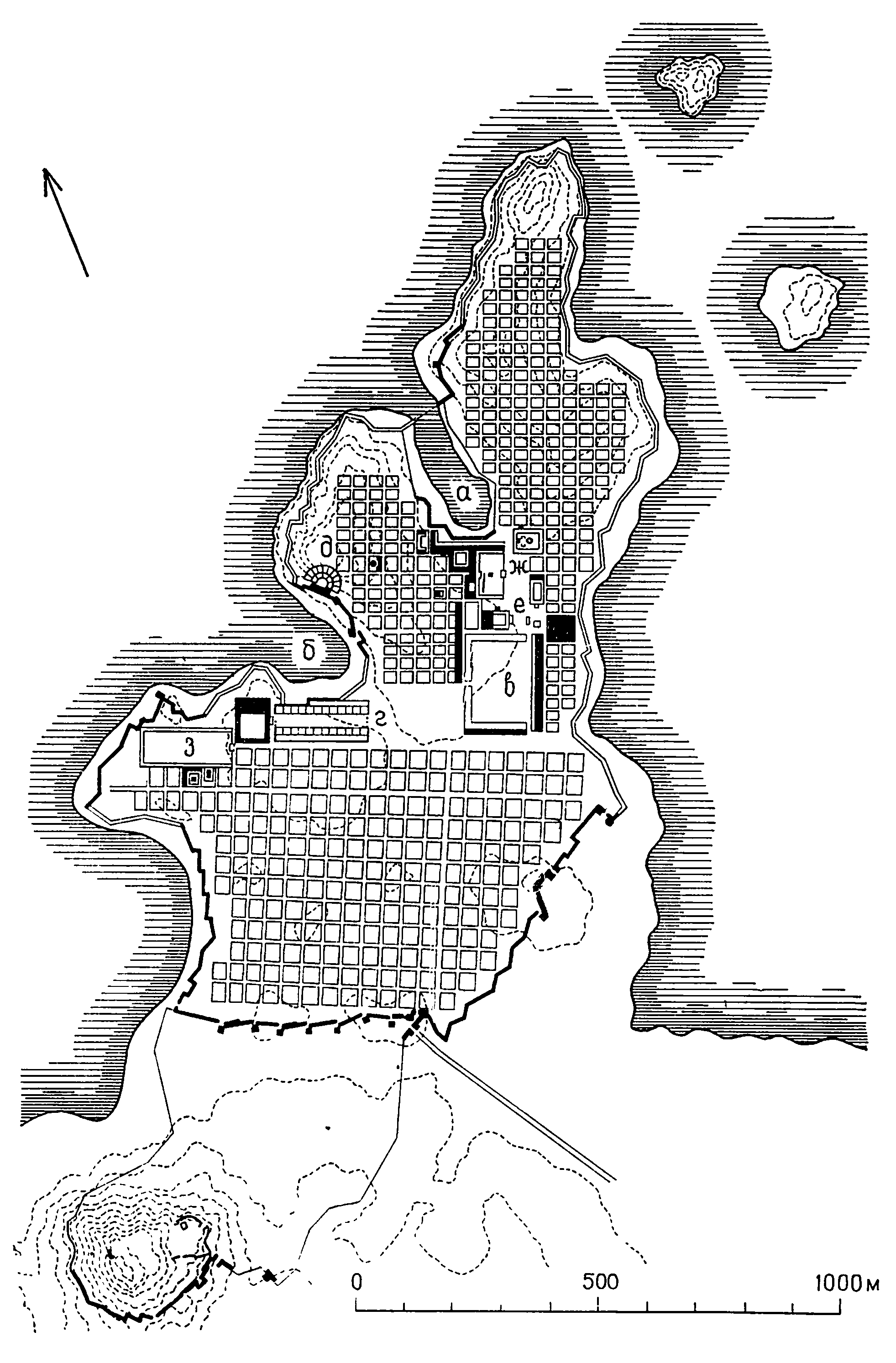Милет, с 479 г. до н. э. План города