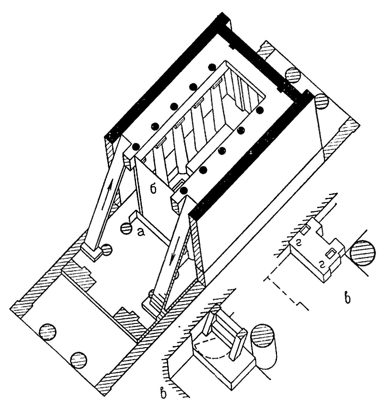 Олимпия. Храм Зевса. Схема внутреннего устройства целлы с галереями и лестницами на них