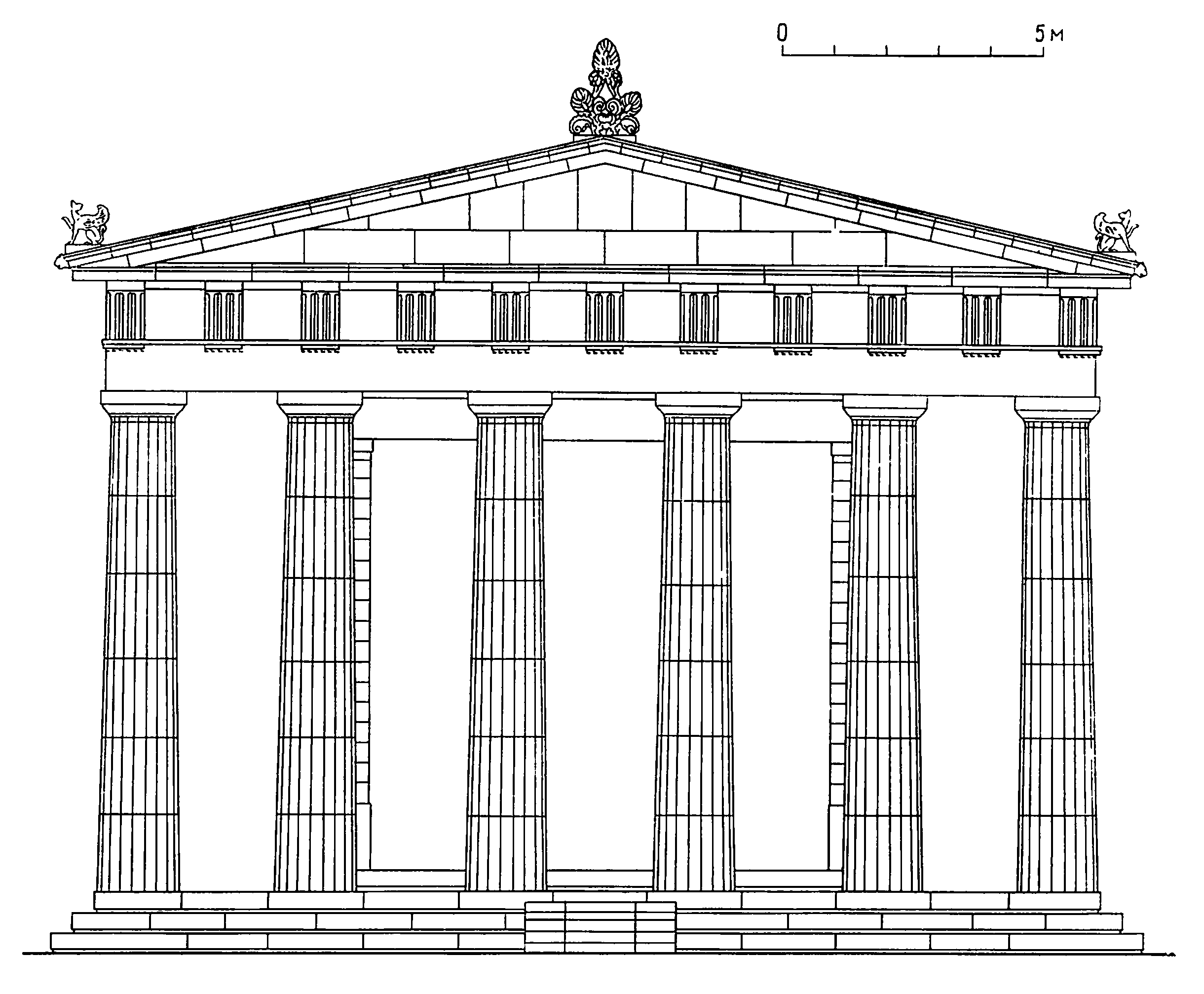 Тегея. Храм Афины Алеи, 1-я половина IV в. до н. э., Скопас