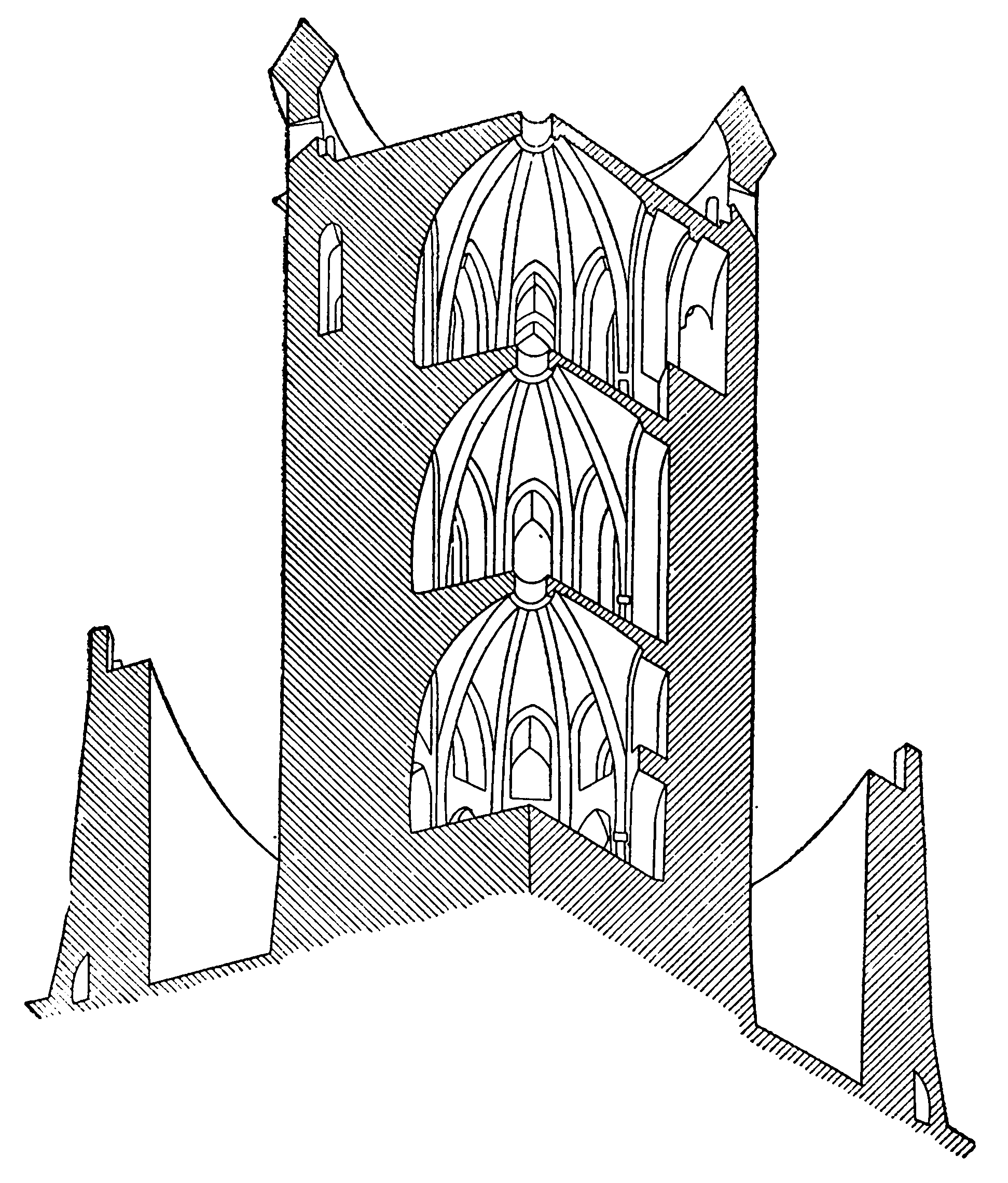 39. Купола на башне замка Куси (Франция)
