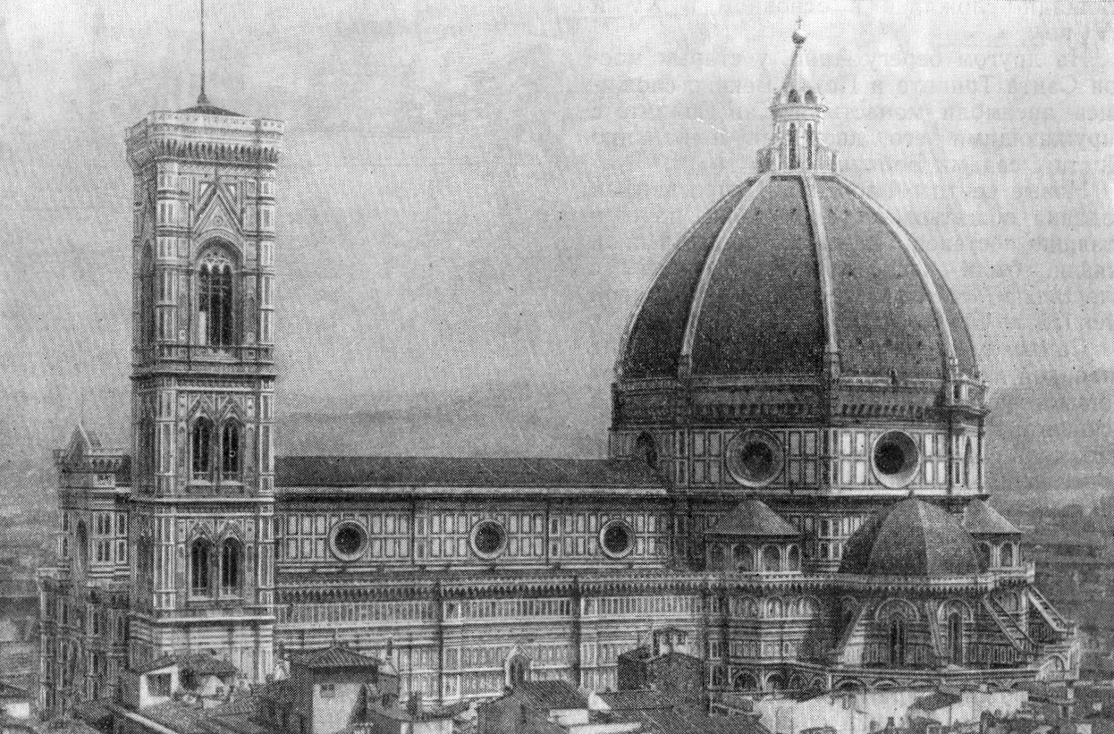 4. Флоренция. Собор Санта Мария дель Фьоре, 1296—1470 гг. Арнольфо ди Камбио, Джотто (кампанила), Брунеллеско (купол)