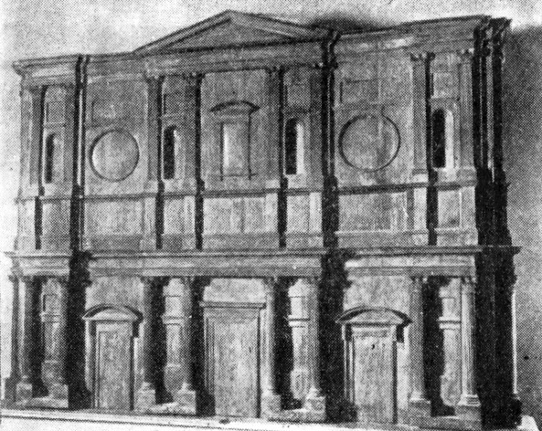 12. Флоренция. Деревянная модель для фасада Сан Лоренцо. Баччо д’Аньоло, по рисунку Микеланджело, 1517 г.