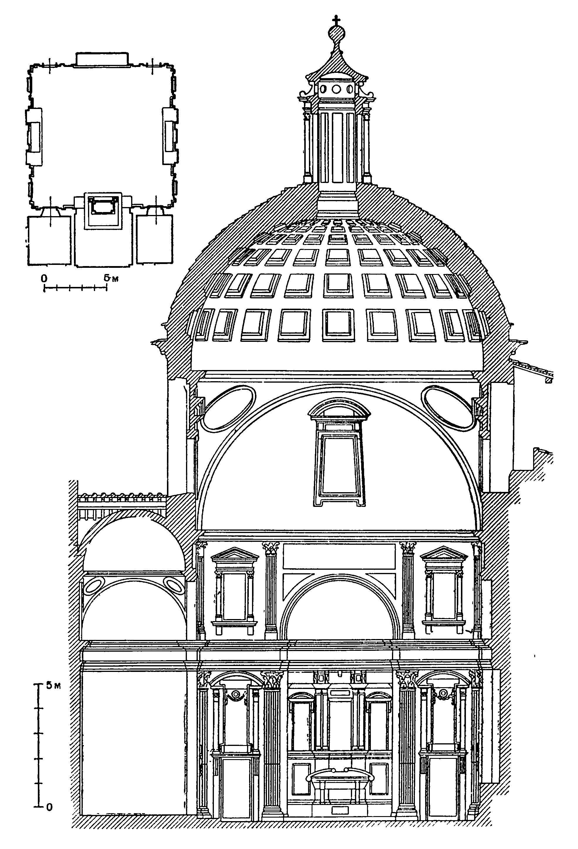 Флоренция. Капелла Медичи (Новая сакристия) церкви Сан Лоренцо, с 1520 г. Микеланджело