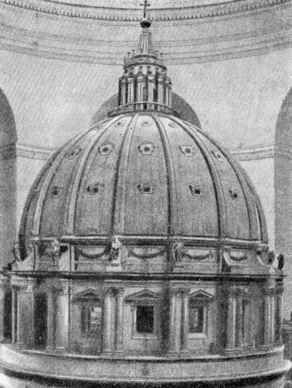 20. Модель купола собора св. Петра в Риме. Микеланджело