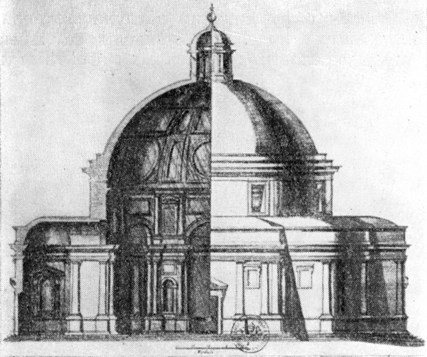 Рим. Церковь Сан Джованни деи Фьорентини. Проект Микеланджело, 1550—1559 г.
