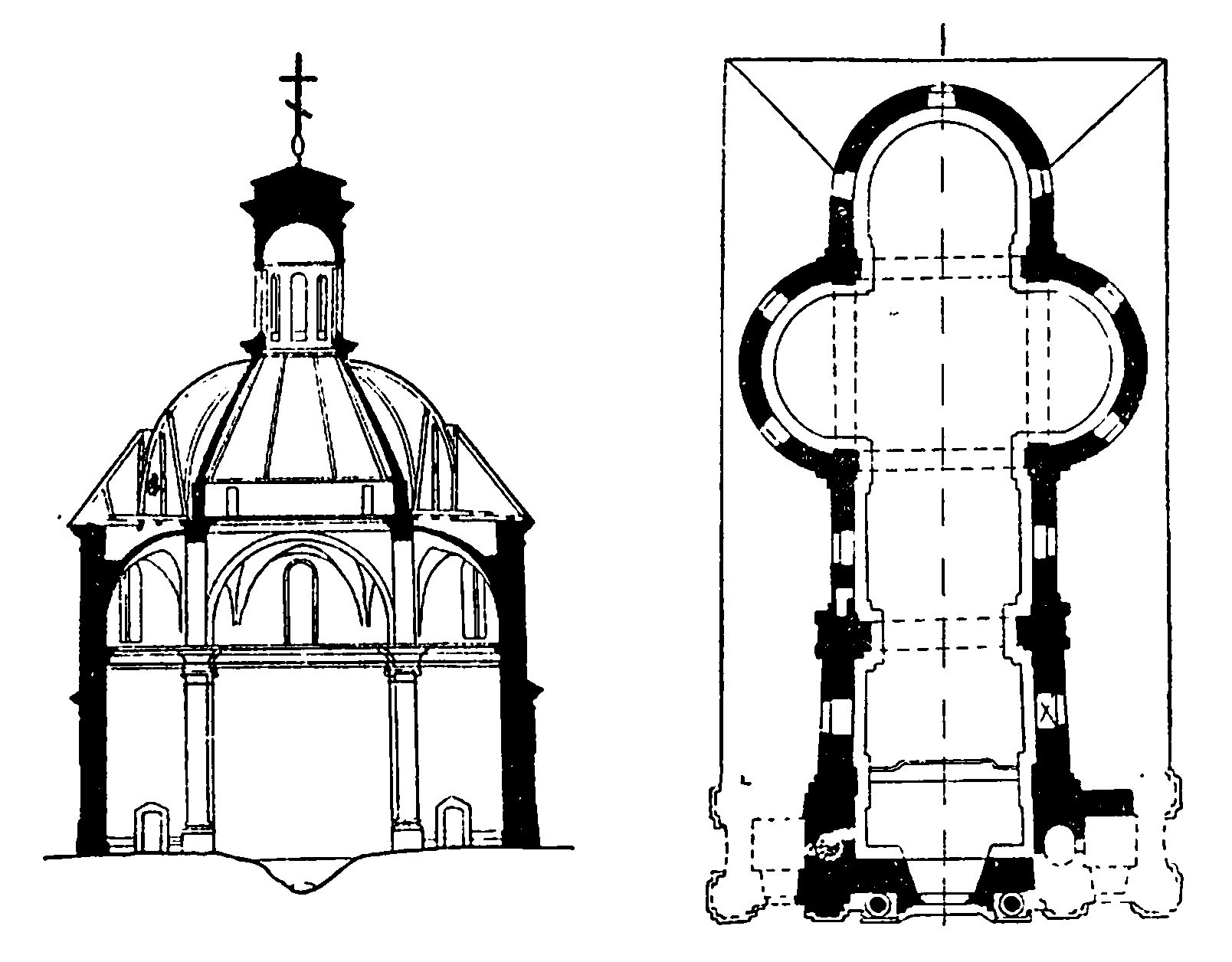 Бытень. Униатская монастырская церковь, начало XVIII в., освящена в 1710 г.
