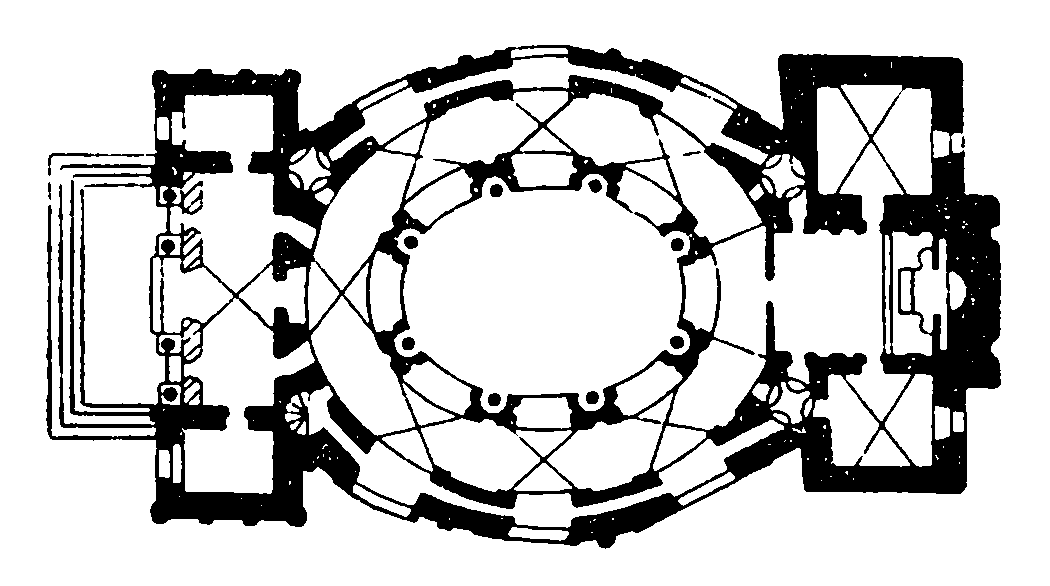 3. Климонтув. Церковь, 1643—1650 гг., Л. де Сент. План