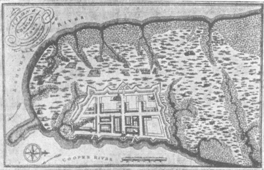 9. Чарлстон (Каролина). План города, 1680 г.