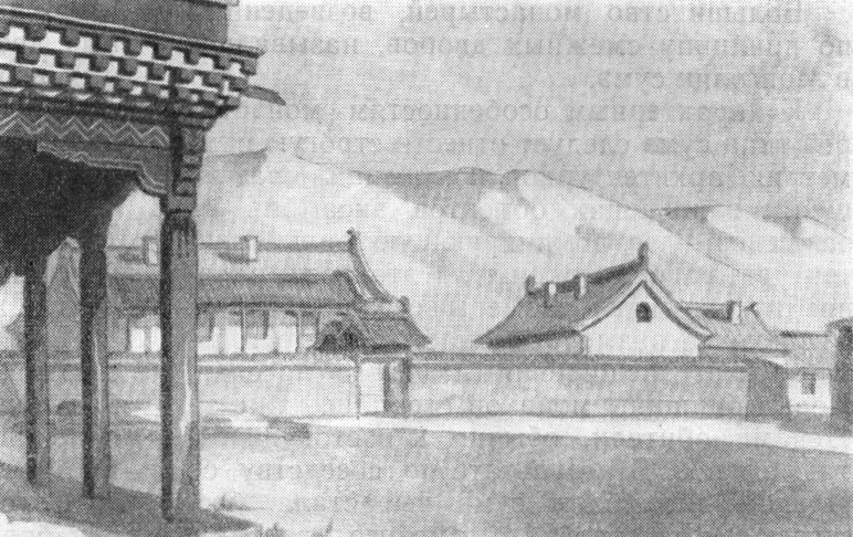 13. Монастырь Дамба-Дорчжи, 1765 г. Рисунок автора
