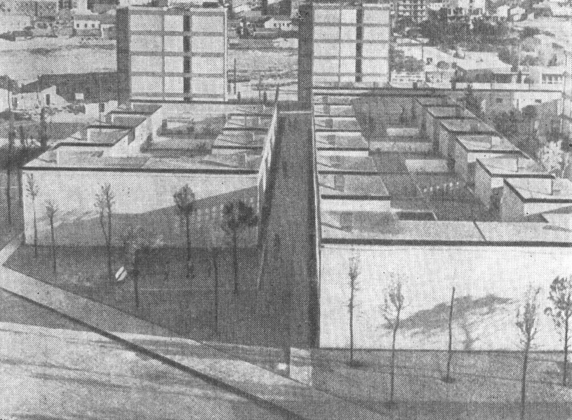 Мадрид. Район Каньо Ротто, 1957—1959 гг. Архитекторы И. де Онсоньо и В. де Кастро