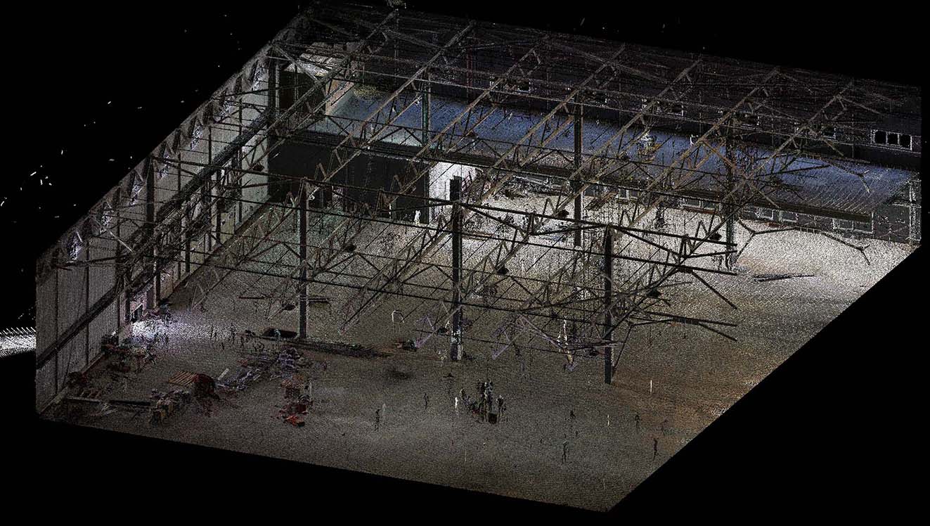 Сканирование строящегося роботизированного складского комплекса в Москве