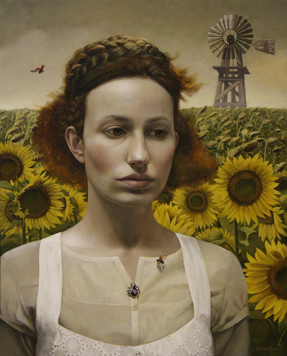 Andrea Kowch gothic rural witchcraft paintings