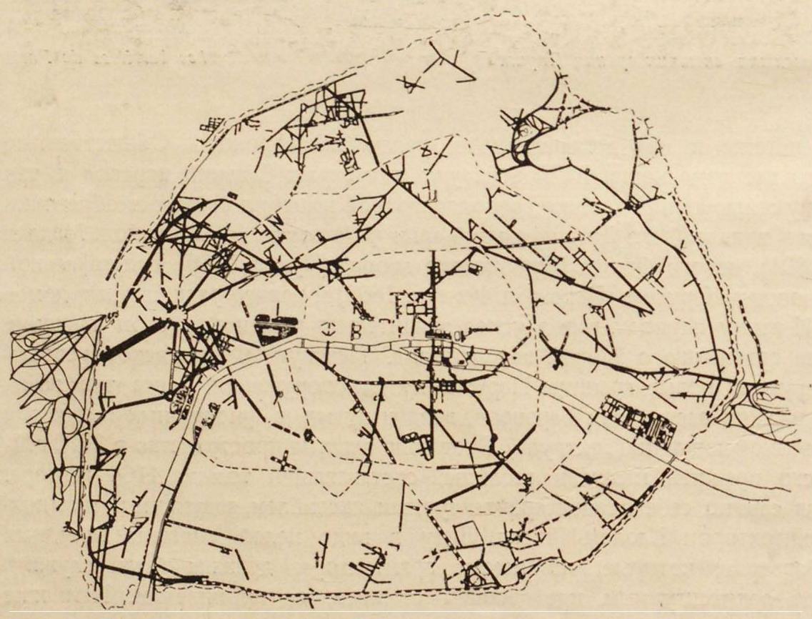 14. Пробивка новых улиц по плану Оссмана (схема). Percement des rues selon le plan d’Haussmann