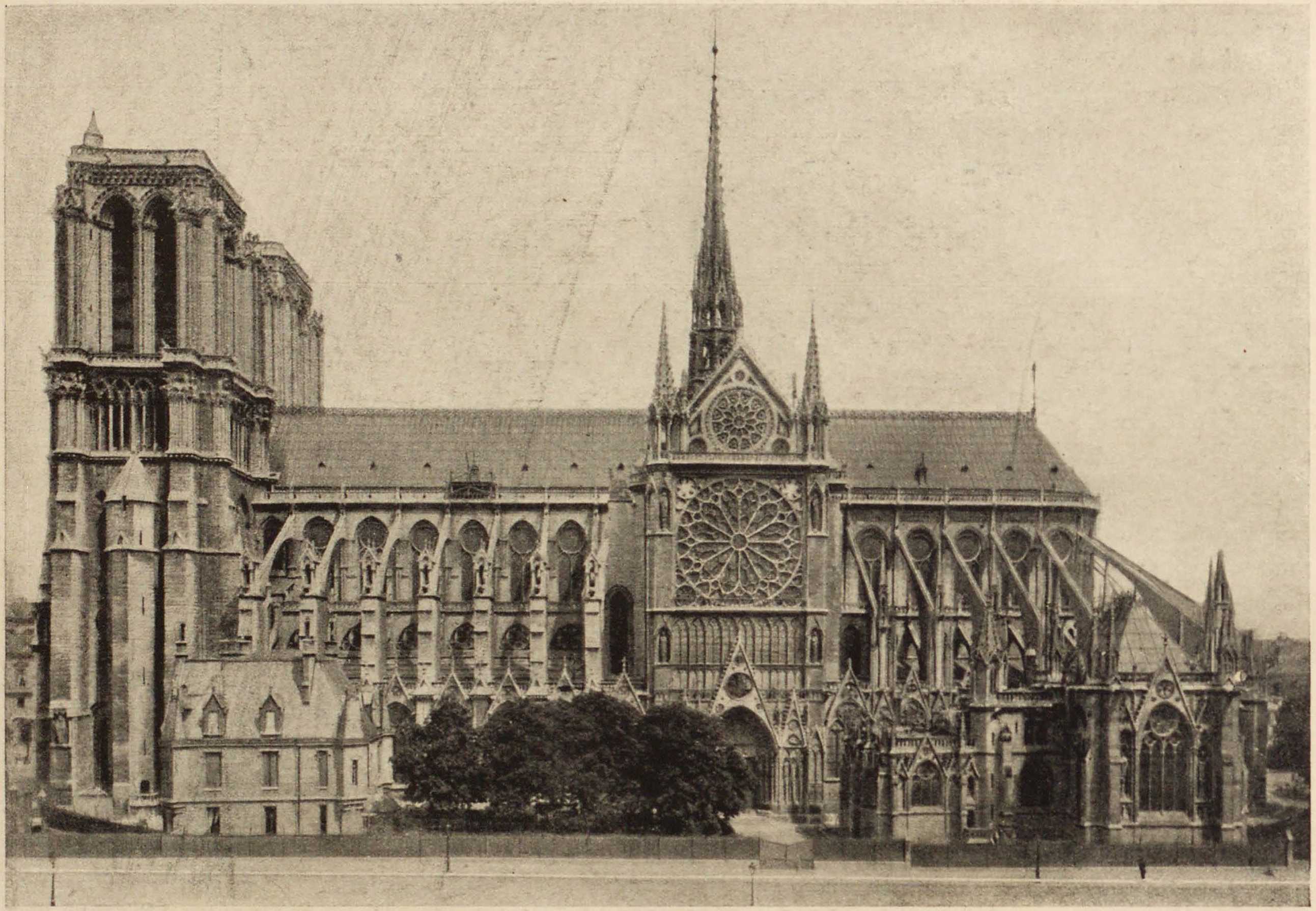 5. Собор Нотр Дам. Южный (боковой) фасад. Notre Dame