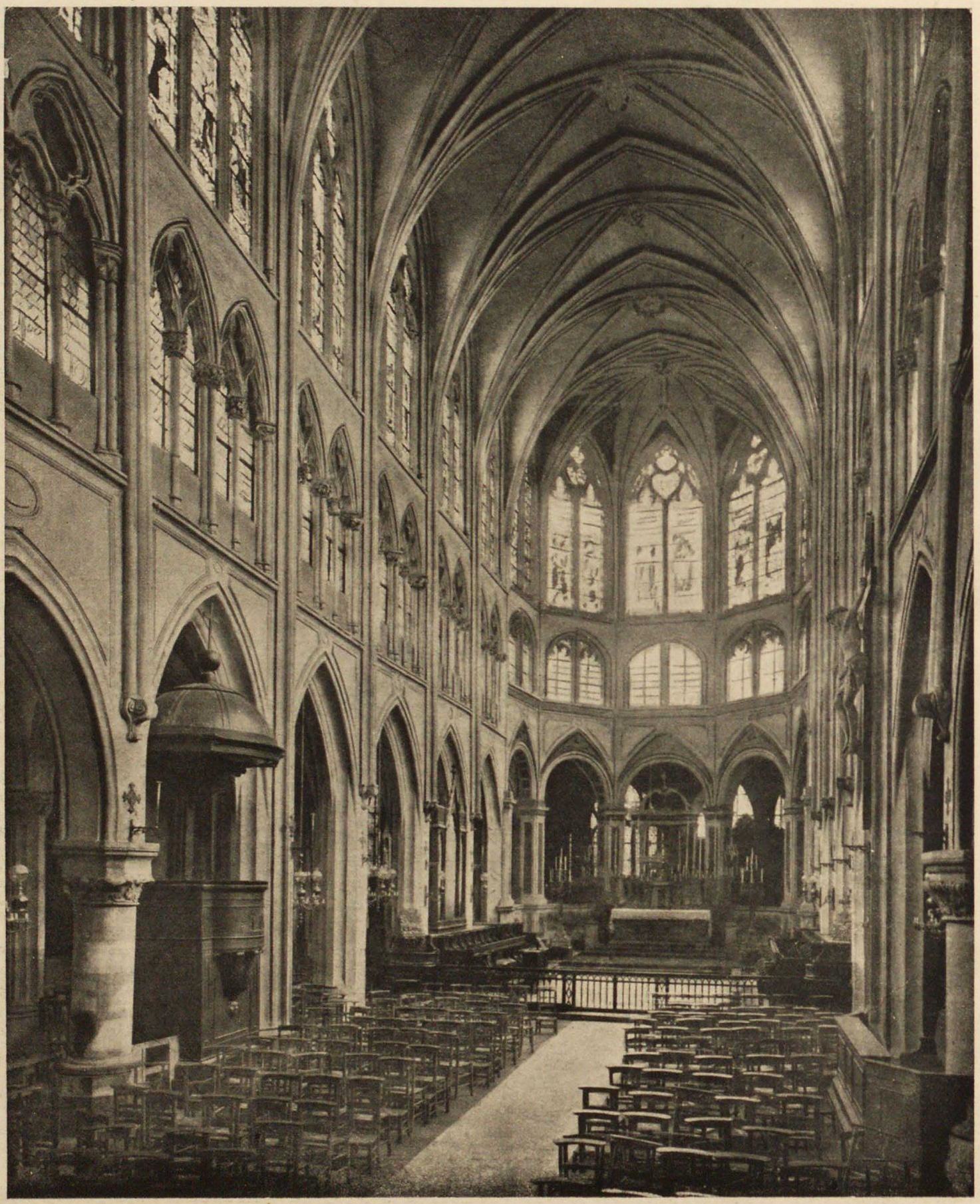 19. Интерьер (неф) церкви Сен Северэн. Saint Séverin