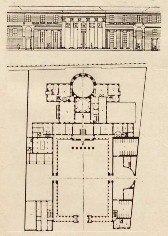83. Дворец Сальм. План и фасад. Le palais Salm, plan et façade